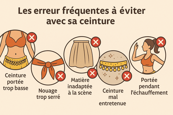 Infographie erreur ceinture de danse orientale 